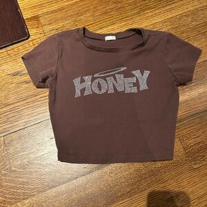 Garage Brown Crop Top
